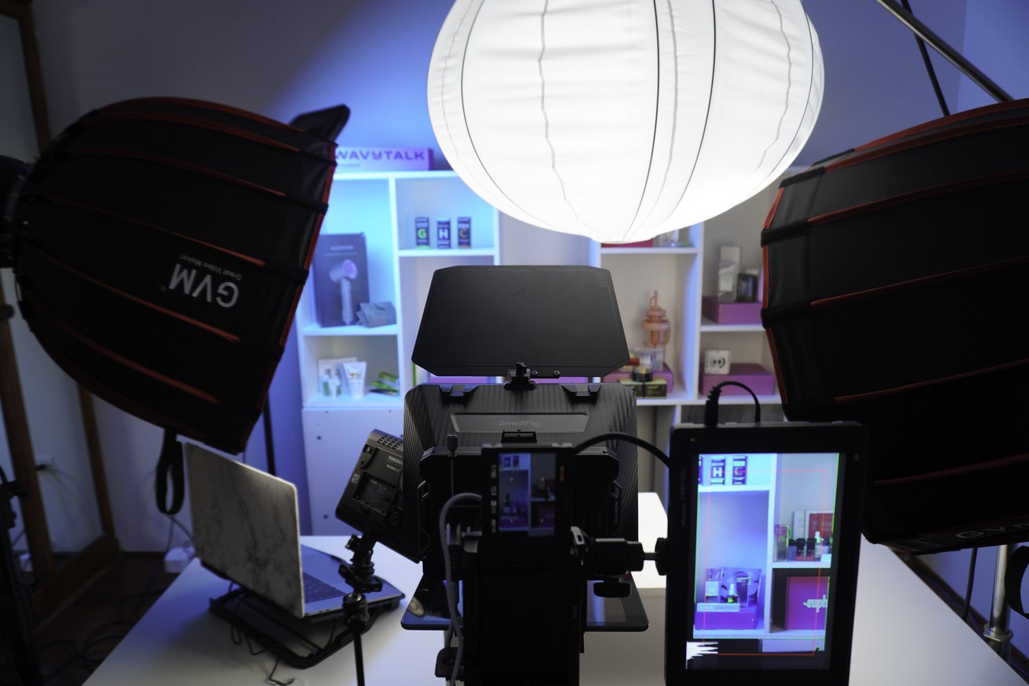 Set con iluminación de color